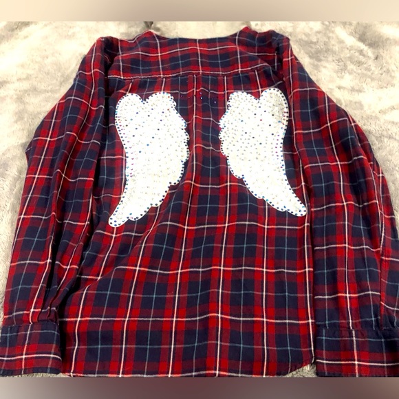 🔥UPCYCLED -21MEN-FLANNEL BUTTON DOWN🔥MEASUREMENTS IN PICS🔥 - Picture 3 of 15